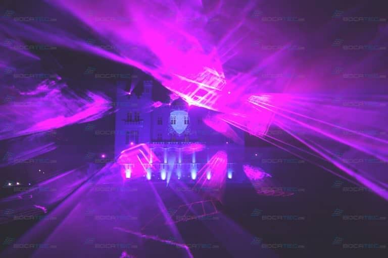 Lasershow mit Nebel