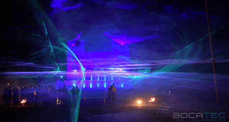 Lasershow mit Nebelwand