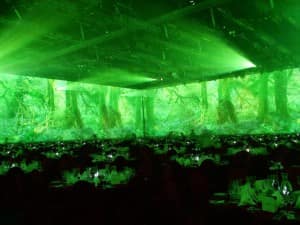 360° Videoproection with 6 projectors